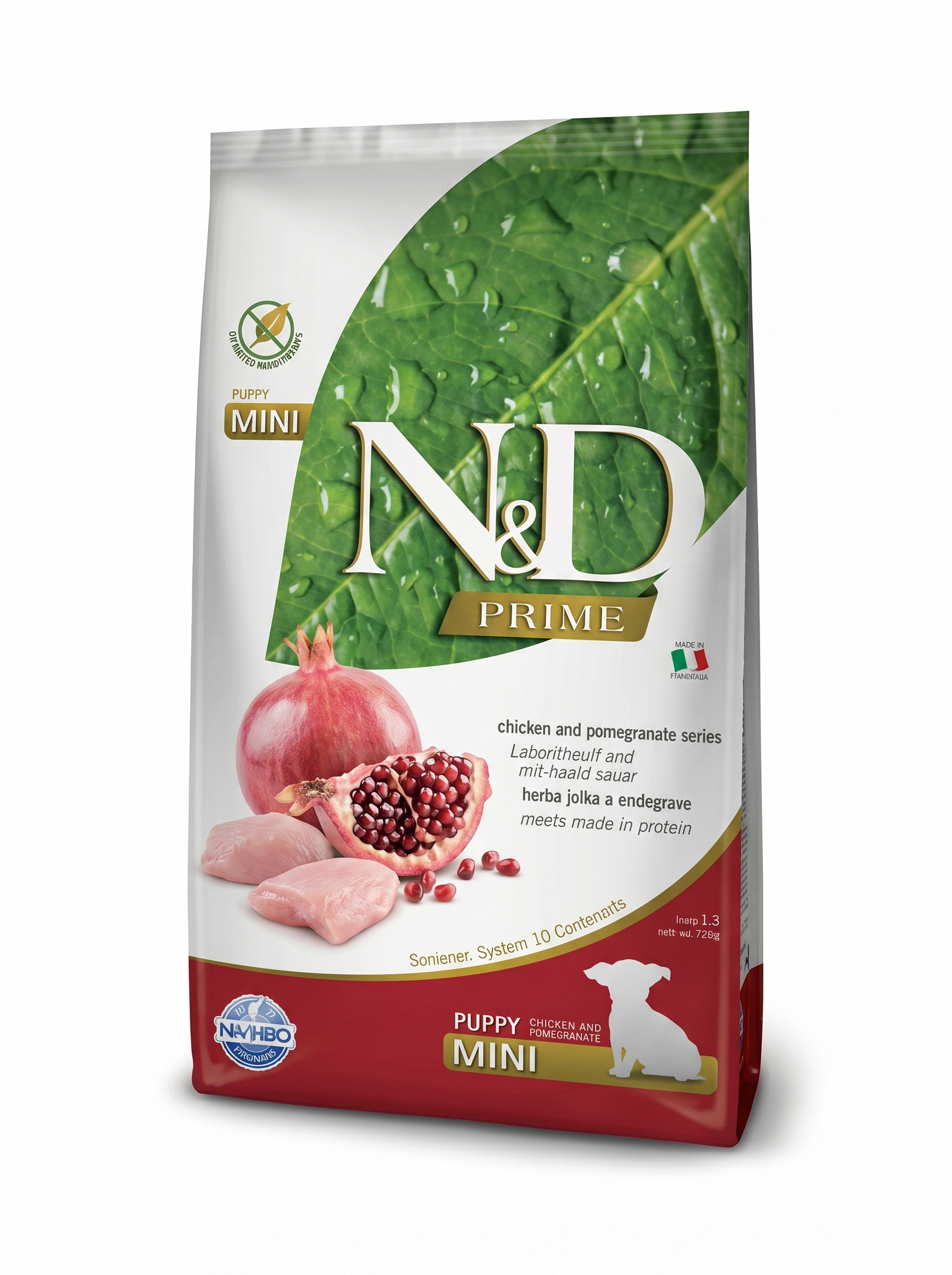 طعام جاف فارمينا N&D دجاج ورمان للجراء الصغيرة - 2.5 كجم