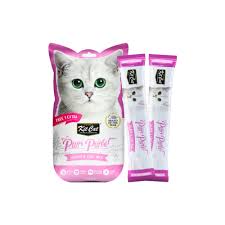 Kit Cat Puree مكافآت قطط تونا مع حليب الماعز (4+1)