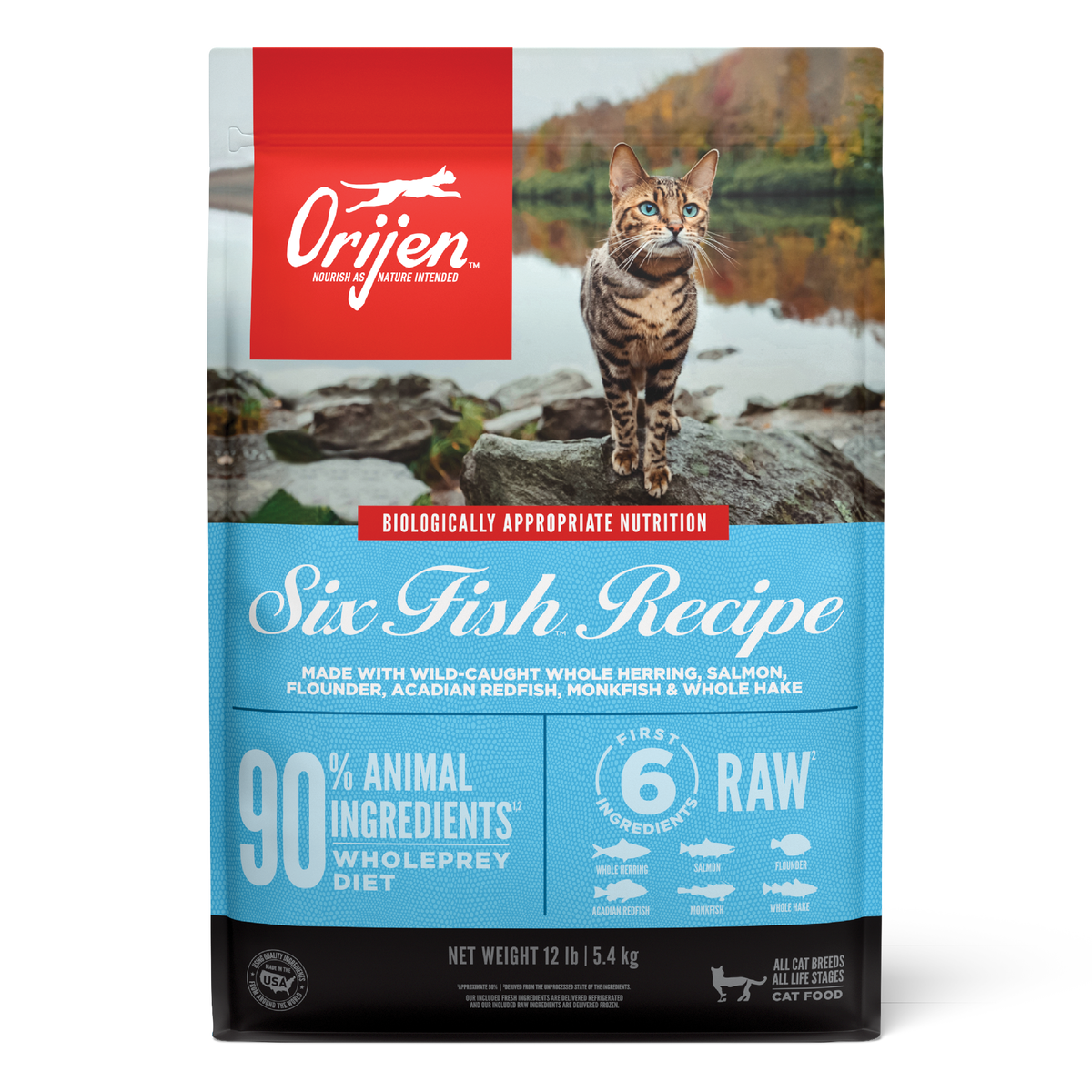 Orijen Six Fish 1.8 كجم – طعام قطط جاف بستة أنواع أسماك